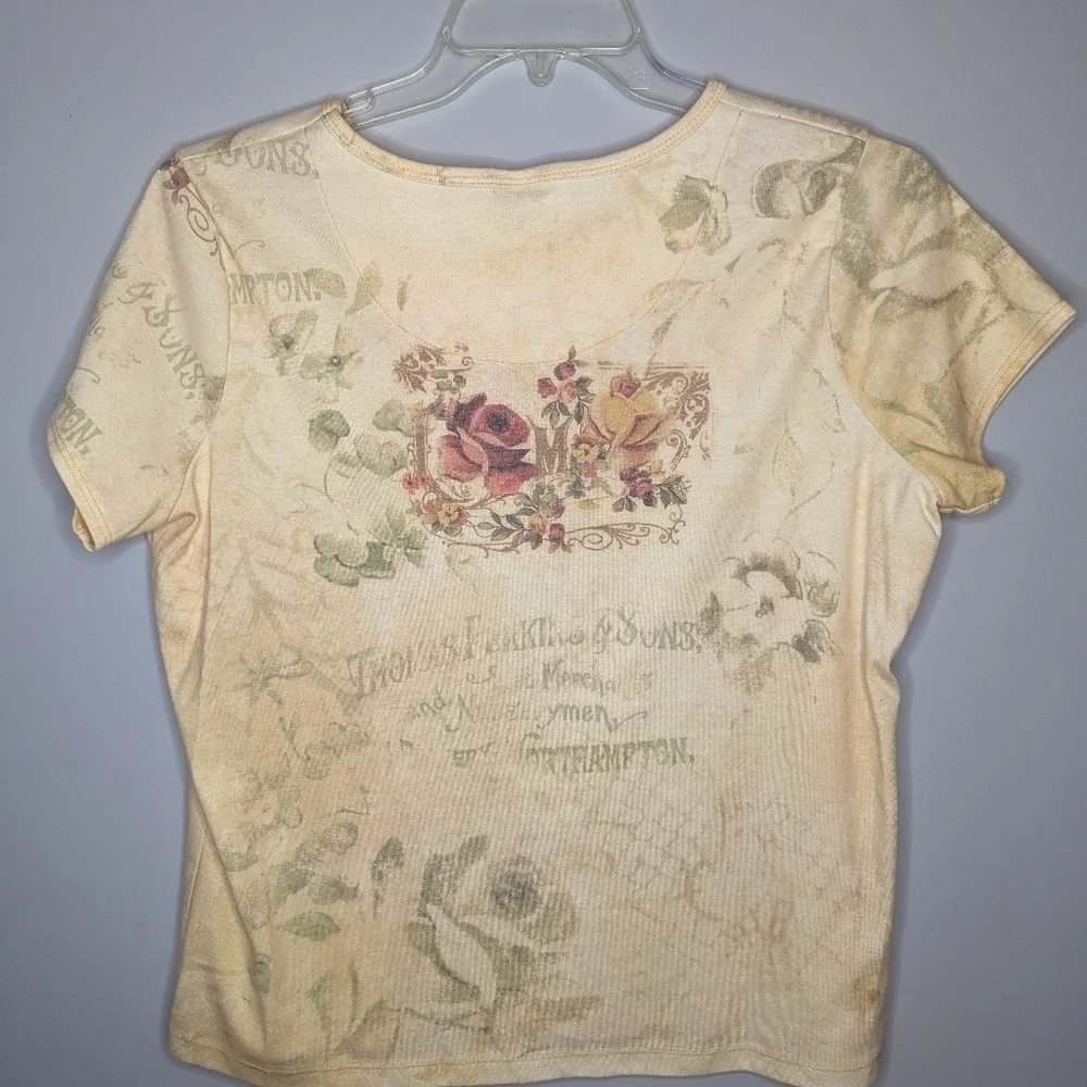 Y2K Vintage Thomas Perkins and sons woman's floral beaded shirt size woman's L